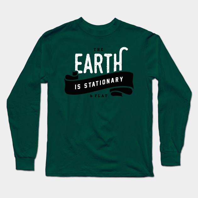 Flat & Stationary Earth Long Sleeve T-Shirt by VeesTees